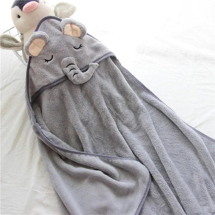 Baby Hooded Bath Towels Cartoon Animal Newborn Soft Towel Blanket Toddler Bathrobe Warm Sleeping Swaddle Wrap for Boys Girls - My Store