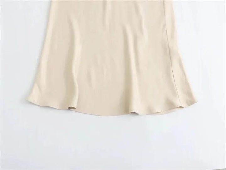 ASDS Black Satin Skirt Woman Bow Elegant Long Skirts For Women 2024 Summer High Waist Midi Skirt Fashion New In Women's Skirts - My Store