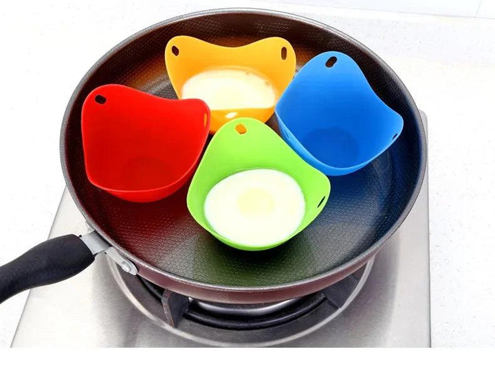 Egg Poachers Silicone Molds Cooker Tools Pancake Cookware Bakeware Steam Eggs Plate Tray Healthy Novel Kitchen Accessories - My Store