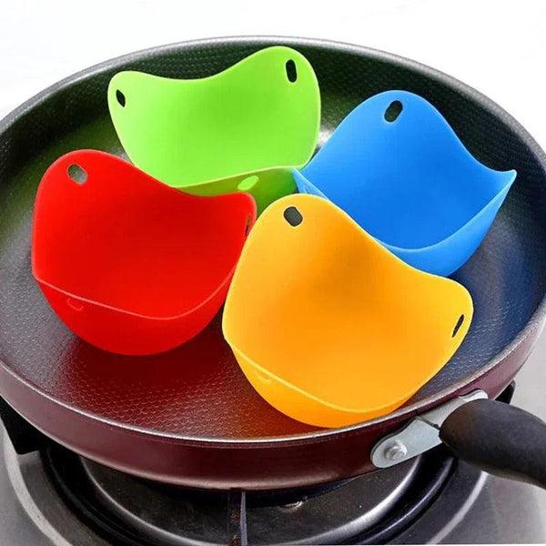 Egg Poachers Silicone Molds Cooker Tools Pancake Cookware Bakeware Steam Eggs Plate Tray Healthy Novel Kitchen Accessories - My Store
